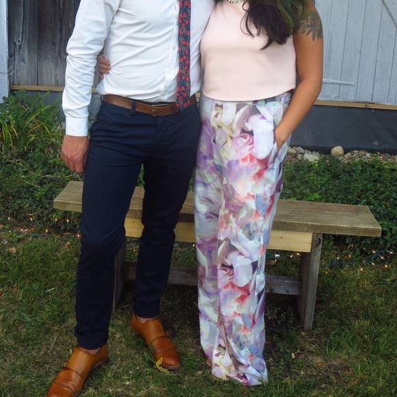 True Violet Floral Print Palazzo Pant (UK12/US8) - Picture 13 of 14